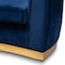 Baxton Studio Milena Glam Royal Blue Velvet Upholstered Gold-Finished Sofa 152-9266 - alternate 4